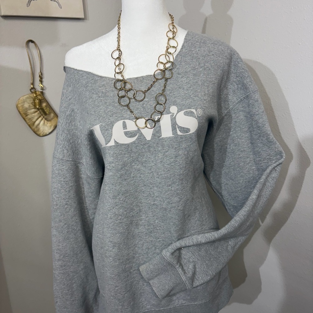 Levi's Gray Off-Shoulder Top